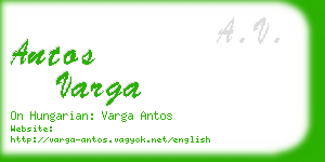 antos varga business card